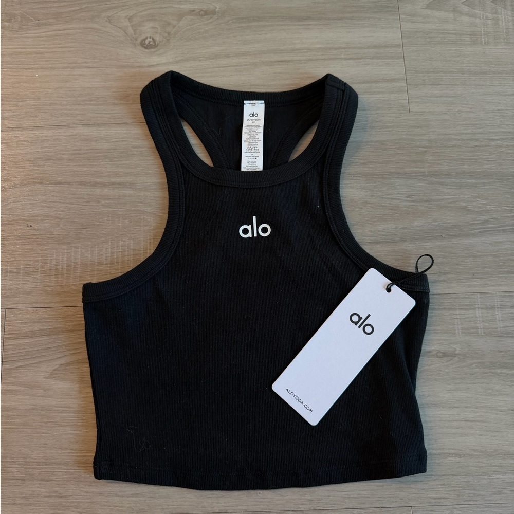 Alo Black Aspire Crop Tank